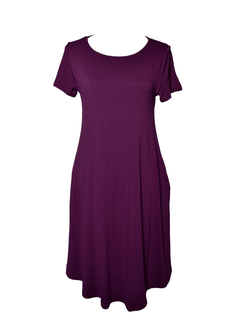 Purple Flow Dress Inside Pockets