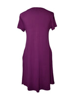 Purple Flow Dress Inside Pockets