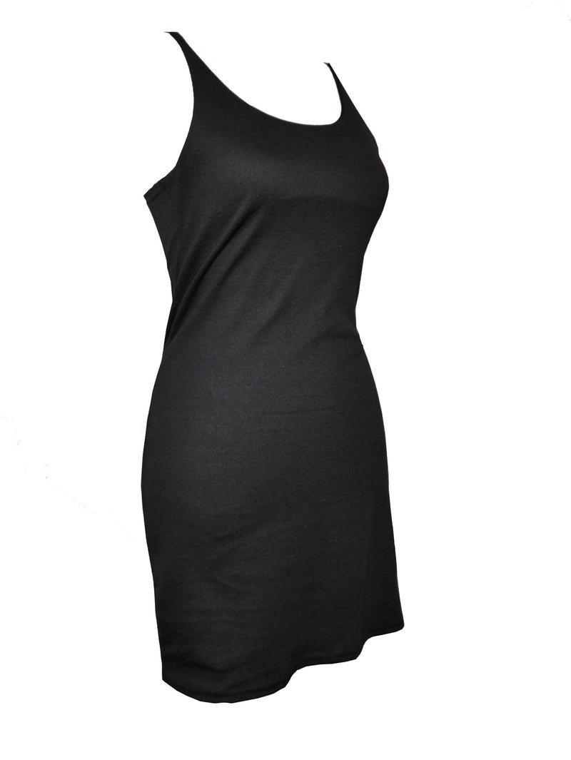 Black Slim Fit Tank Top Dress