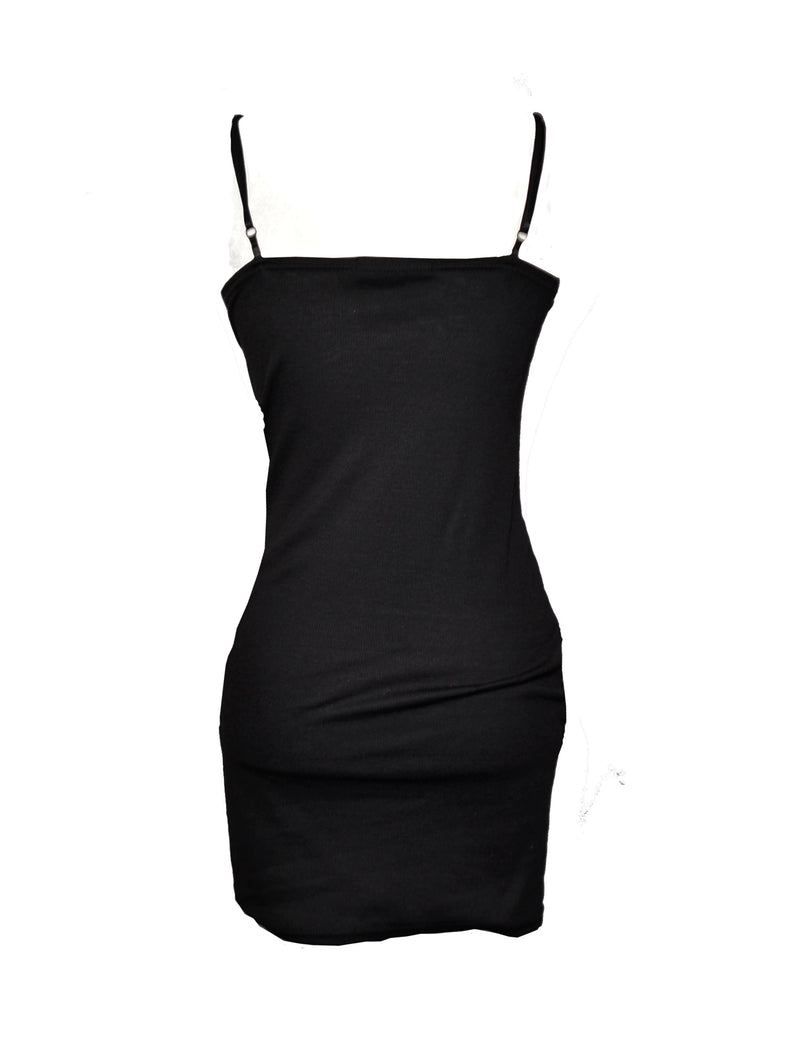 Black Slim Fit Tank Top Dress
