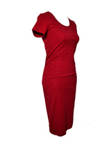 Red Classic Slim-Fit T-Shirt Dress