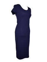 Navy Blue  Classic Slim-Fit Dress