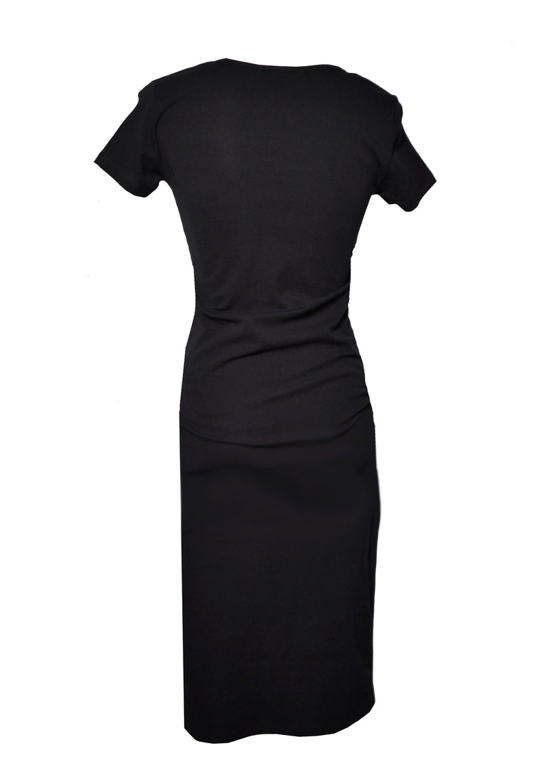 Black Classic Slim-Fit T-Shirt Dress