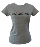 Women Slim Fit T-shirt Black Red Logo MiMiMi