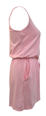 Women’s Pink Summer Sleeveless Tank Top Short Jumpsuit.