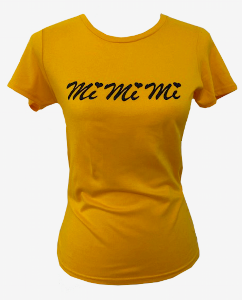Women Slim Fit T-shirt Black Logo MiMiMi